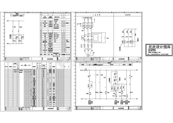 某标准型号软启动控制设备电气原理设计CAD图纸-图一