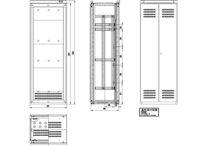 某标准型号动力柜控制电气原理设计CAD图纸_图1