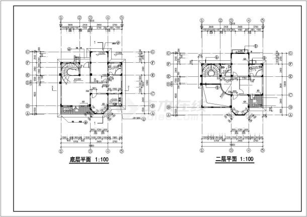 深圳某工厂320平米3层砖混结构单身职工公寓楼建筑设计CAD图纸-图二