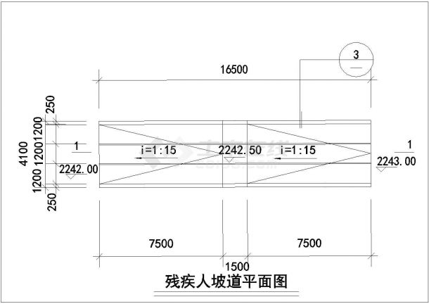 某园林广场内园路设计cad施工详图-图二