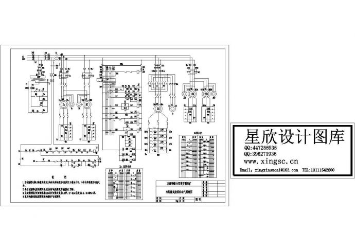 某通用型号起重机设备电气原理设计平面CAD图纸_图1
