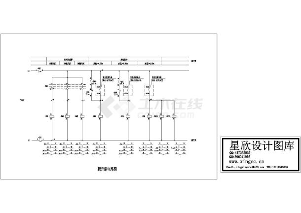 某型号提升泵电路控制原理设计CAD图纸-图一