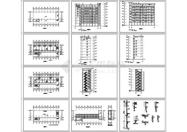 某多层学校教师宿舍楼cad设计全套建筑方案图纸（甲级院设计）-图二