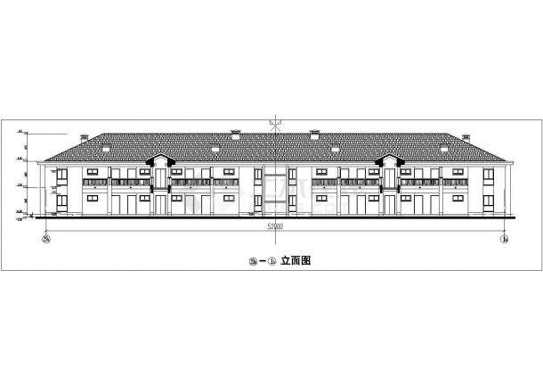 苏州市香榭花园小区2层砖混结构公寓楼建筑设计CAD图纸-图二