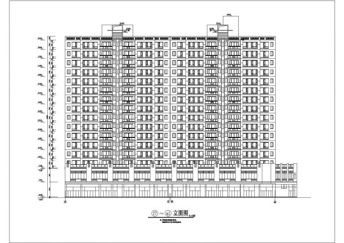 宿迁市广基花园小区12层框架结构住宅楼全套建筑设计CAD图纸_图1