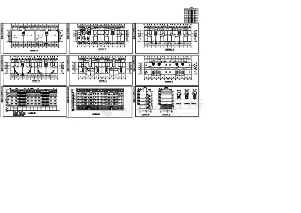 某多层框架结构商业住宅楼设计cad全套建筑方案图（标注详细）-图二