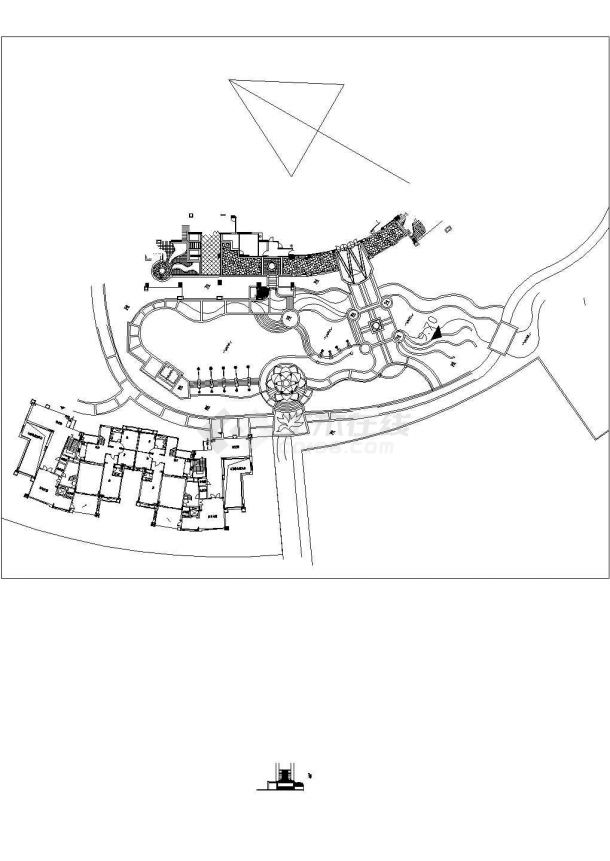 东莞某小区景观设计施工图CAD-图二