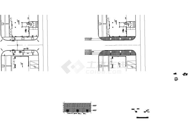 [都江堰]高档住宅小区中庭庭院园建工程施工图CAD-图一