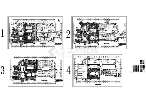 办公楼设计_同安医院办公楼空调系统CAD全套图纸-图一