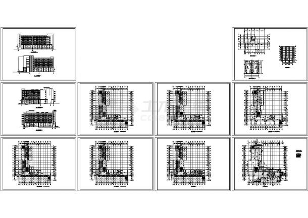 某地区老年公寓楼建筑设计CAD全套图纸-图一