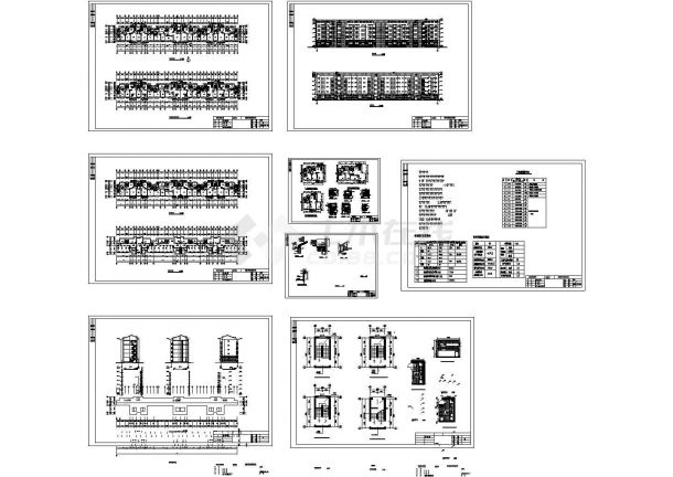 某地五层板式住宅楼建筑CAD施工图-图一