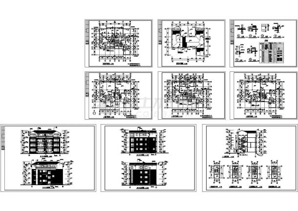 山东某多层住宅楼建筑施工CAD全套图纸-图一