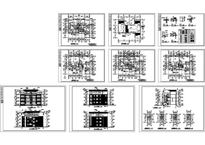 山东某多层住宅楼建筑施工CAD全套图纸_图1