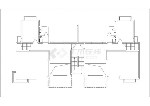 太原某小区7层砖混结构简约型民居住宅楼建筑设计CAD图纸（6套方案）-图一