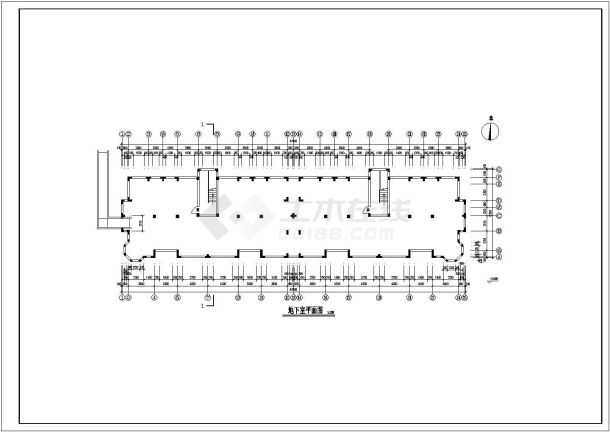 曲靖市泰富花园小区6+1层砖混结构住宅楼建筑设计CAD图纸-图一