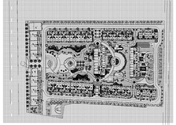[都江堰]高档住宅小区中庭庭院植物配置施工图CAD_图1