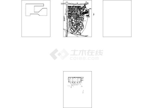 重庆某小区会所景观施工图CAD-图二