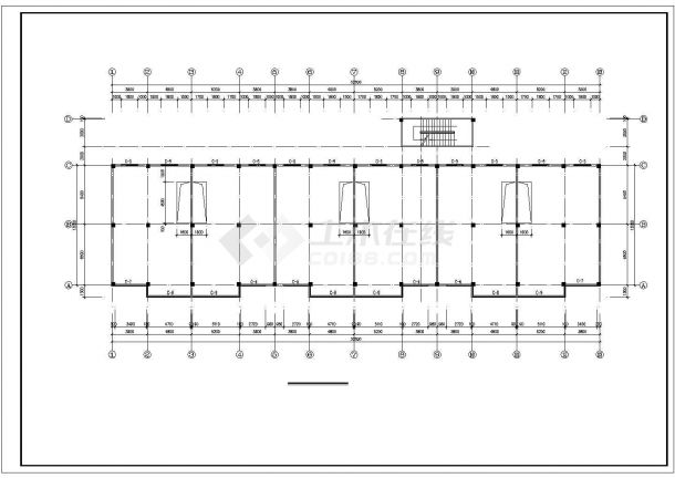杭州市萧山区某小区4+1层砖混结构住宅楼建筑设计CAD图纸-图一