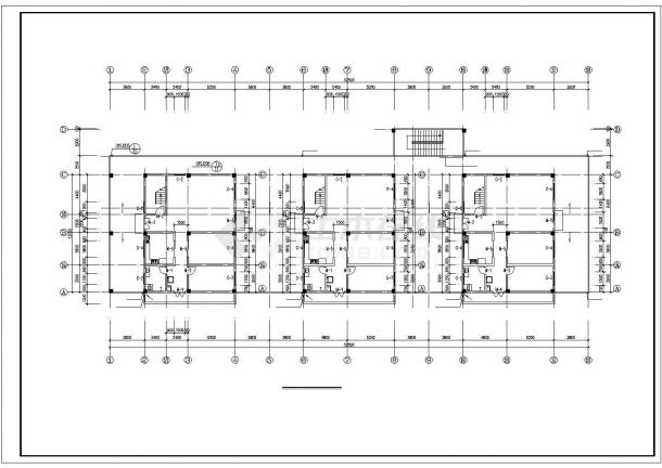 杭州市萧山区某小区4+1层砖混结构住宅楼建筑设计CAD图纸-图二