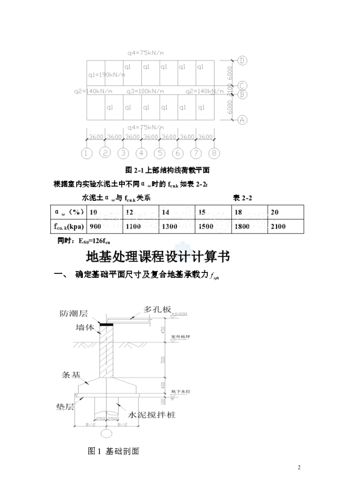 软土地基水泥土搅拌桩地基处理设计-图二