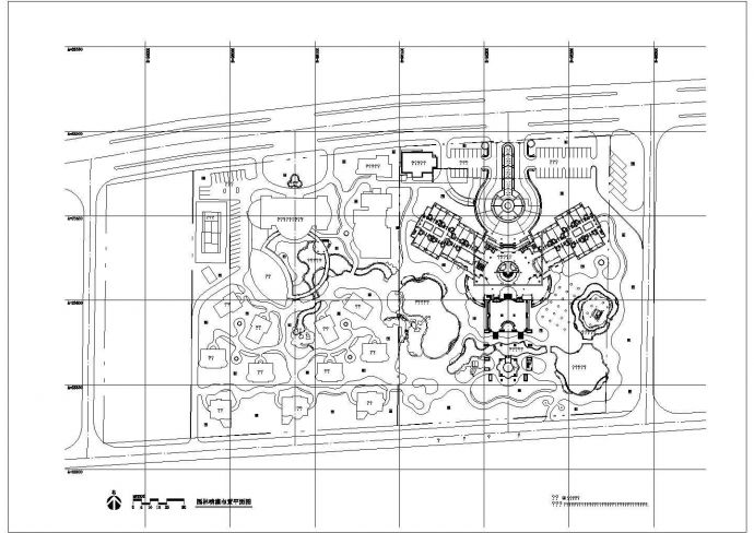 某园林广场喷灌规划设计cad总平面施工图_图1