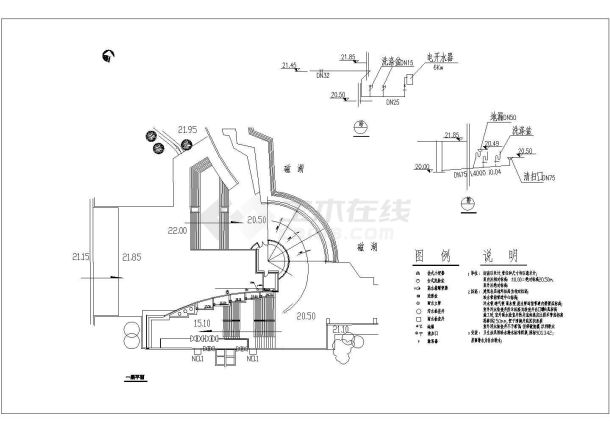 某住宅楼室内排水规划设计cad施工详图-图一