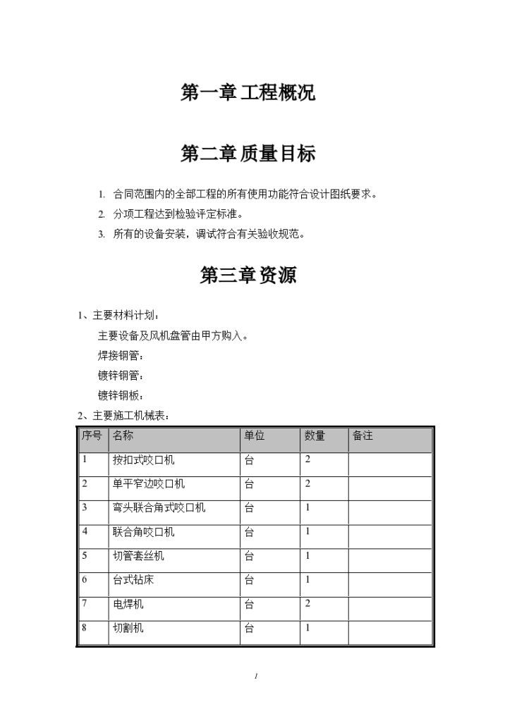 通风空调设备安装施工设计方案-图二