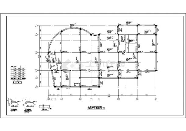 某五层办公楼剪力墙结构设计cad施工图-图二