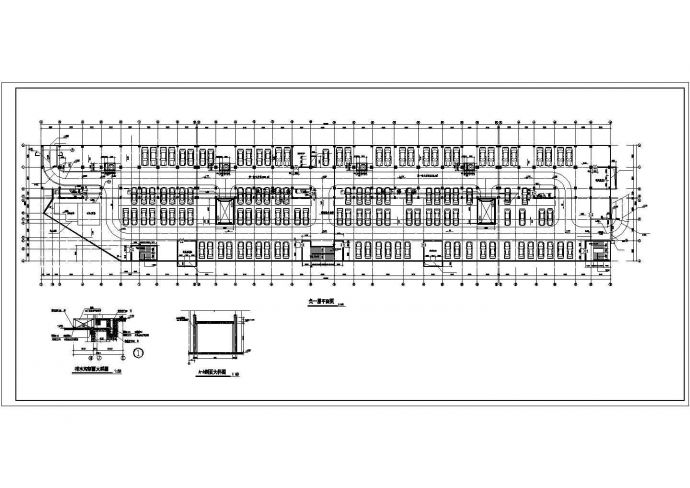 3800平米11层框架结构商住楼建筑设计CAD图纸（1-2层商用/含地下2层）_图1