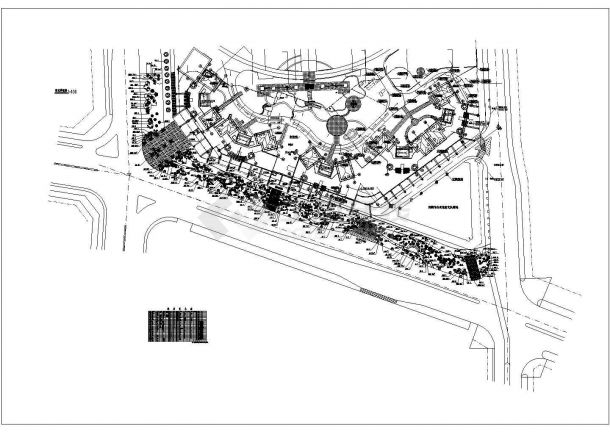 世纪村绿化规划设计cad总平面方案图纸-图一