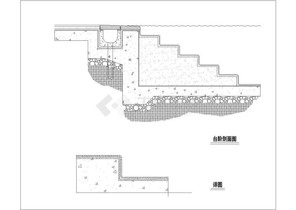 某景观工程台阶设计cad施工大样图（甲级院设计）-图一