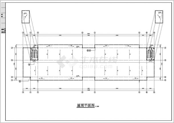 深圳市某工厂6层砖混结构职工餐厅+宿舍综合楼建筑设计CAD图纸-图一