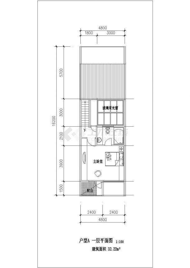 泉州市馨乐花园小区160平米3层砖混结构独栋别墅建筑设计CAD图纸-图二