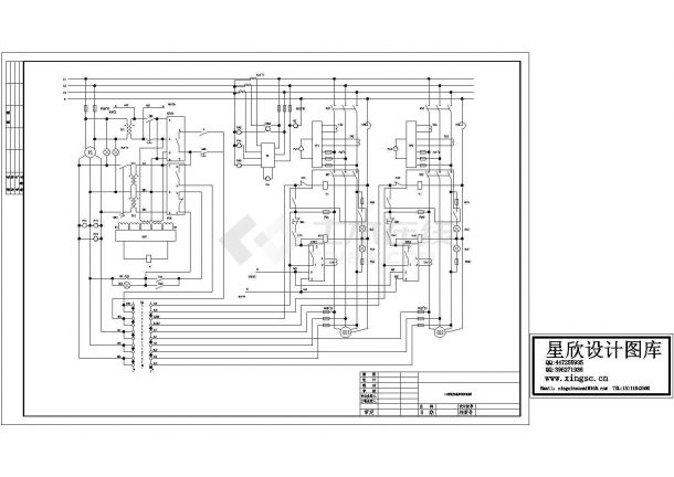 某标准型号柴油发电机并车电气控制原理设计CAD图纸-图一
