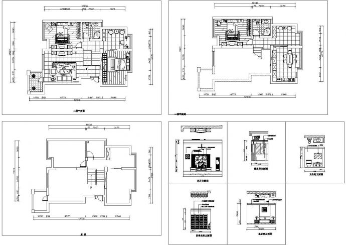 山东某小区家庭装修设计CAD全套图纸_图1