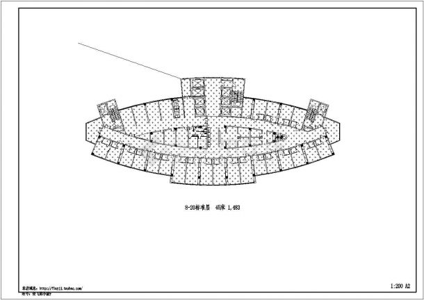 22层医院住院楼建筑方案设计图【（无尺寸标注）4个CAD文件 3JPG图】-图一