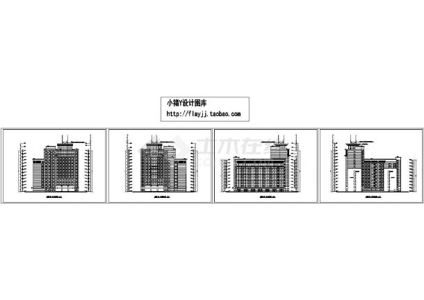 某地13层某医院建筑施工图【各层及屋顶平面图 4个立面图（无剖面图）2个CAD文件】-图二