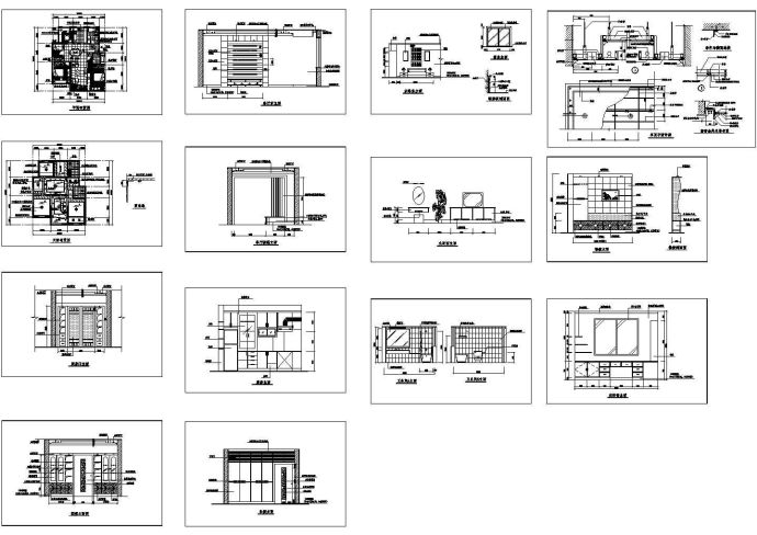 江南地区某住宅家居装潢设计CAD全套图纸_图1