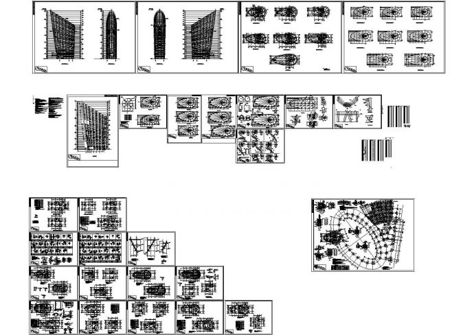 某地高层钢塔框剪会展中心建筑施工CAD全套图纸_图1