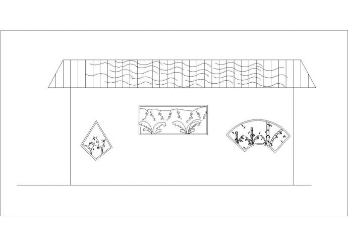 某景观环境工程艺术围栏设计cad施工详图_图1