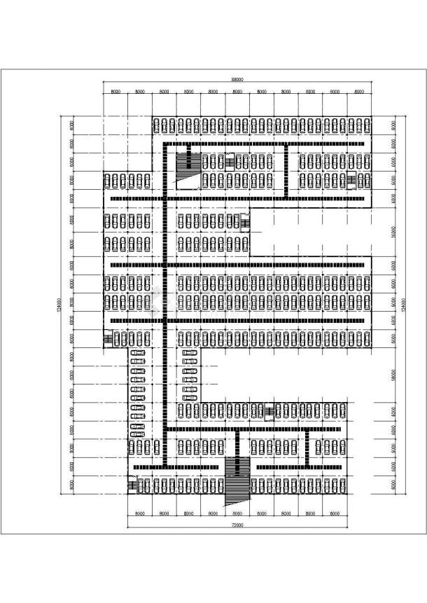 深圳市某新建小区总平面规划设计CAD图纸（占地4.2万平/含地下车库平面图）-图一