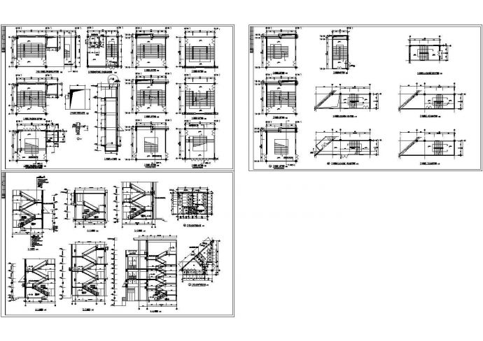 某地豪华多层酒楼楼梯详细施工设计cad图纸_图1