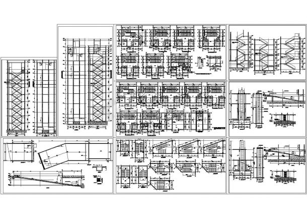 南京某拆楼梯置小区多层住宅楼全套全套施工设计cad图纸-图一