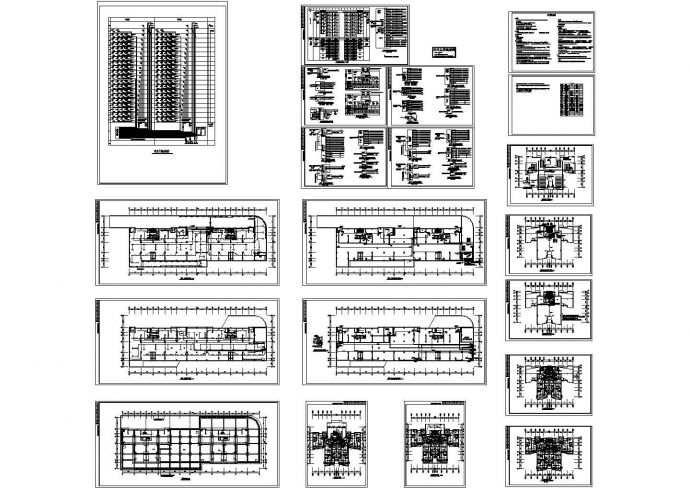 二十层带地下室公寓电气施工cad图(含照明平面图，共二十张)_图1