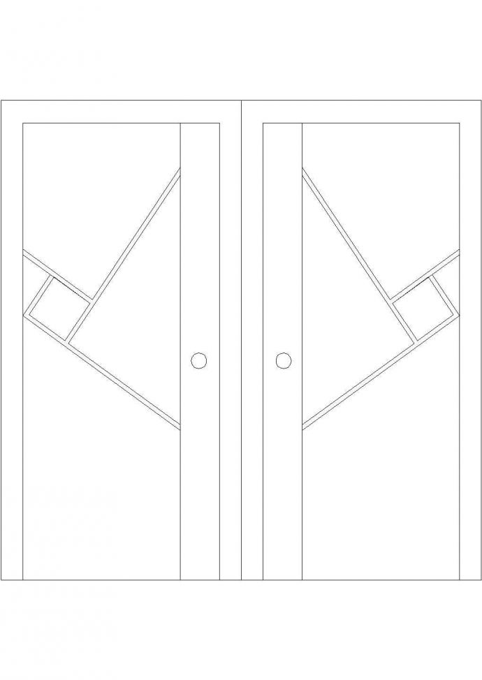 经典室内家装门系列设计cad常用素材立面图块图集（标注详细，种类齐全）_图1