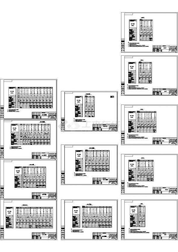 厂房设计_某标准型电厂主厂房MCC柜设备电气系统原理设计CAD图纸-图一