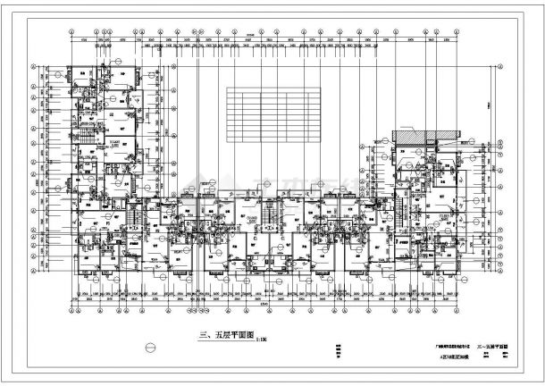 汾阳市秋水人家小区6层混合结构住宅楼全套平面设计CAD图纸（含架空层）-图二