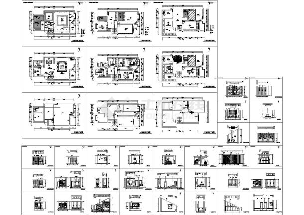 湖南某小区家居住宅装修设计CAD全套图纸-图一