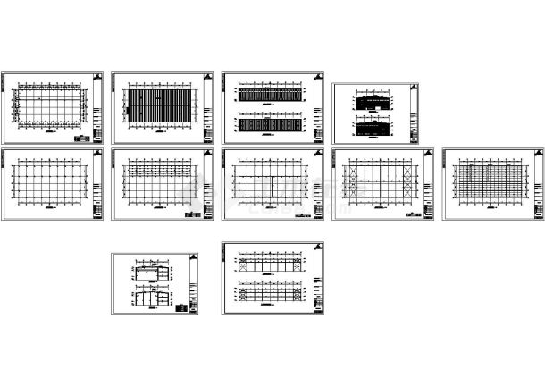河南三层钢结构设计CAD施工图-图一