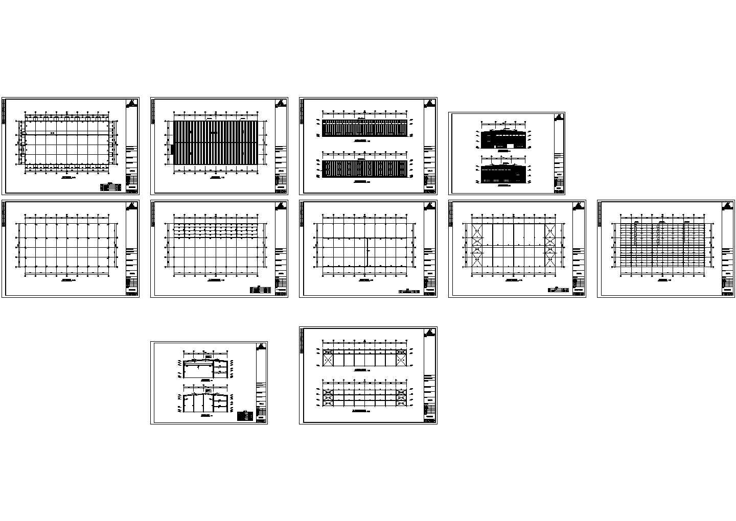 河南三层钢结构设计CAD施工图